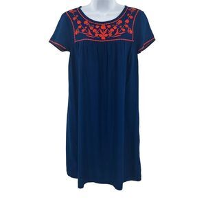 Old Navy Embroidered Short Sleeve Tunic T-Shirt Dress XS